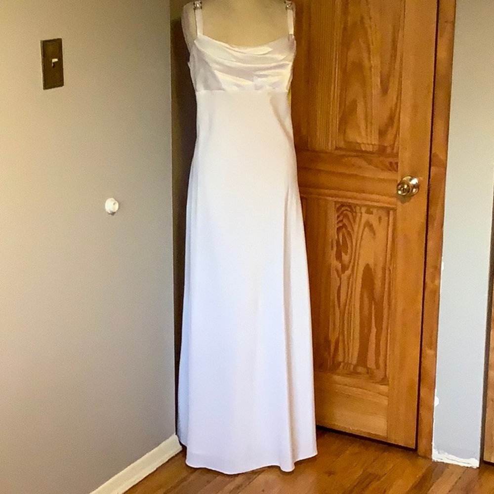 Broached Cowl Neck Dress